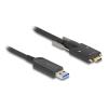 Delock - USB-Kabel - USB Typ A (M) zu 24 pin USB-C (M) schraubbar - USB 2.0 - 15 m - Active Optical Cable (AOC), USB 3.2 Gen 2 (bis zu 10 GBit / s) - Schwarz