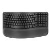 Logitech Ergo Series - Tastatur - kabellos - 2.4 GHz, Bluetooth LE - QWERTY - US International - Graphite