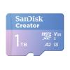 SanDisk Creator - Flash-Speicherkarte (microSDXC-an-SD-Adapter inbegriffen) - 1 TB - A2 / Video Class V30 / UHS-I U3 - microSDXC UHS-I