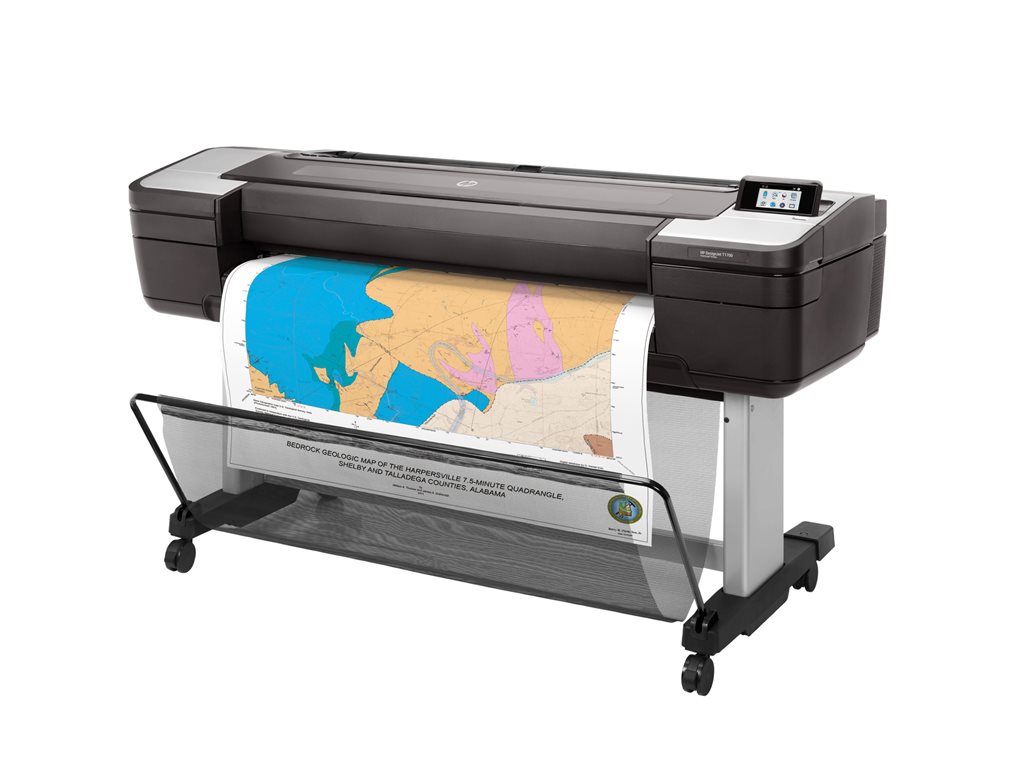 HP DesignJet T1700 - 1118 mm (44") Großformatdrucker - Farbe - Tintenstrahl - 1118 x 1676 mm - 2400 x 1200 dpi - bis zu 0.55 Min. / Seite - Gigabit LAN, USB-Host - Cutter