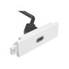 Modulare AV-Frontplattenkomponente - USB-C-Modul - 3.2-Typ-Buchse an der Vorderseite - ein Kabel mit 1 x HDMI-Kabel und 1 x USB-A 2.0-Buchsen - HDMI 4k bei 60 Hz - passt in Techconnect-Umgebungen - Kunststoff - weiß