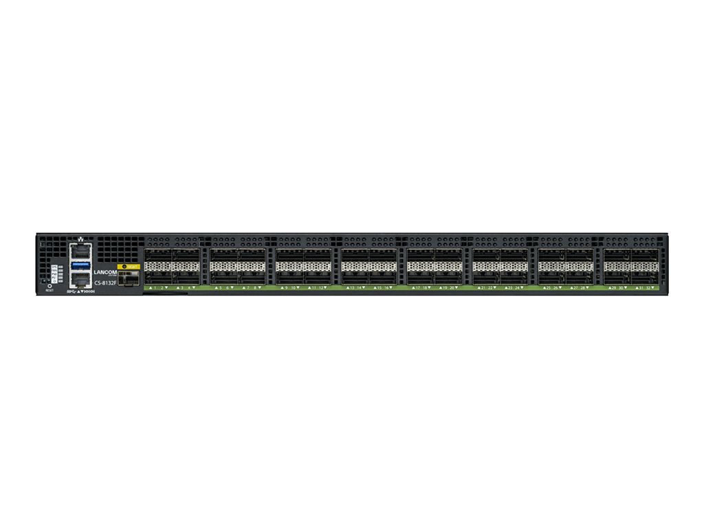 LANCOM CS-8132F - Switch - für Unternehmenscampusnetzwerke - L3 - managed - 32 x 40 / 100 Gigabit Ethernet QSFP28 - Luftstrom von vorne nach hinten - an Rack montierbar - für LANCOM SFP-LR-LC40, SFP-SR-MPO100, SFP-SR-MPO40