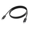 2 m USB C Kabel - Thunderbolt 4 40 Gbps - unterstützt 100W PD Laden - USB C Thunderbolt 4 (m) zu USB C Thunderbolt 4 (m) - Außendurchmesser 5,5 mm - 30 + 32 + 34 AWG - schwarz