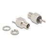 Delock Steckverbinder DC 5,5 x 2,5 mm Buchse zum Einbau Lötversion - Sechskant 20 V / 9 A