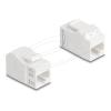 Delock Keystone Modul Kupplung RJ45 Buchse zu RJ45 Buchse UTP Cat.6A weiß