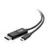 C2G 3ft (0.9m) USB-C to DisplayPort Adapter Cable - 4K 60Hz - Adapterkabel - 24 pin USB-C (M) zu DisplayPort (M) - USB 3.1 / Thunderbolt 3 / DisplayPort - 90 cm - 4K Unterstützung - Schwarz