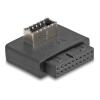 Delock - Interner USB-Adapter - 19-polige USB-Stiftleiste (W) gerade zu 20-poliger USB Typ E (W) Taste A, geneigt - up to 5 Gbps data transfer rate, mit Gehäuse