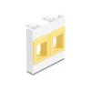 Delock Easy 45 Modul mit zwei Keystone Halterungen 45 x 45 mm, weiß / gelb