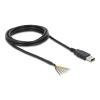 Delock USB 2.0 zu Seriell UART LVTTL Konverter mit 6 offenen Kabelenden und 3,3 V Ausgangsspannung 1,8 m