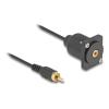 Delock D-Typ Kabel Cinch Stecker zu Buchse schwarz 20 cm