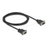 Delock Seriell Kabel RS-232 D-Sub9 Stecker zu Stecker mit schmalem Steckergehäuse 2 m