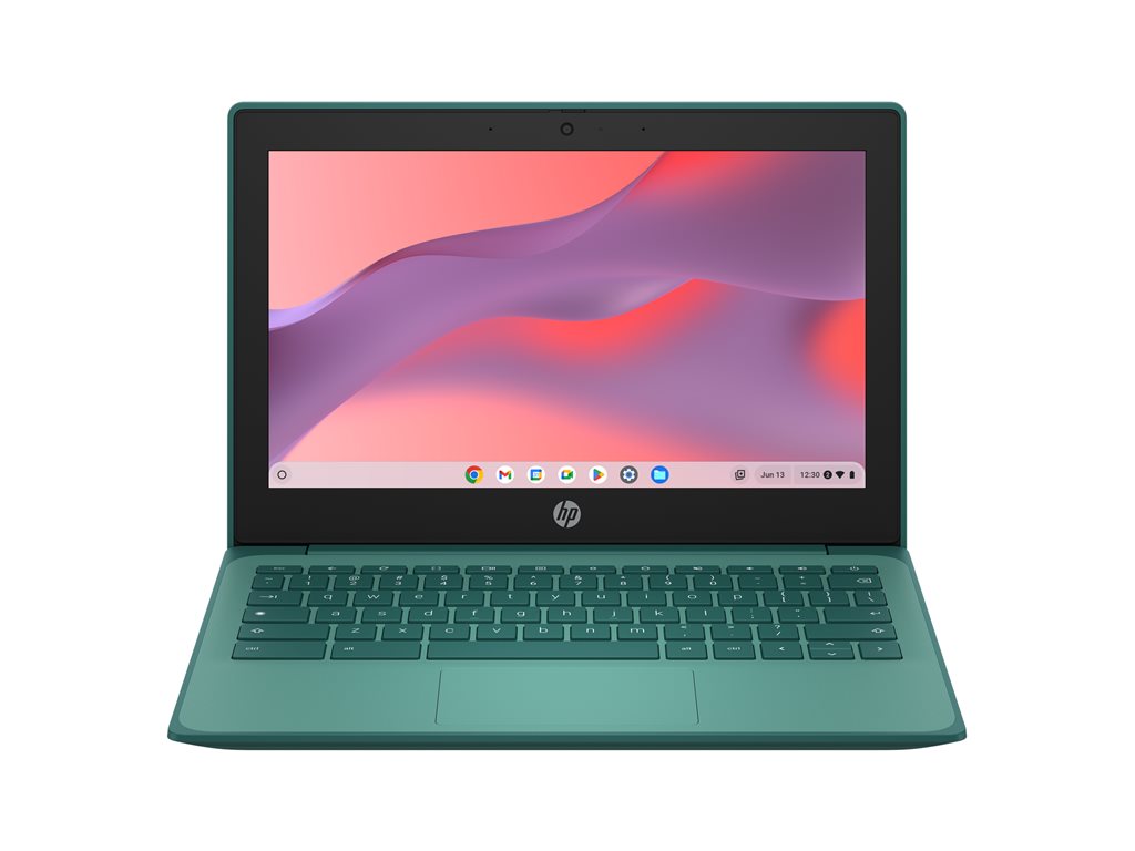 HP Fortis G1i Chromebook - Intel N-series N150 / 800 MHz - Chrome OS - Intel Graphics - 4 GB RAM - 32 GB eMMC - 29.5 cm (11.6") IPS Touchscreen 1366 x 768 (HD) - Wi-Fi 6E, Bluetooth - Jade Green - kbd: Deutsch