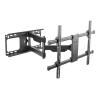 Wandhalterung für Displays - passend für Displays von 42 bis 70" mit VESA-Größen bis zu 600 x 400 - 5 Grad Neigung nach oben, 15 Grad Neigung nach unten - 6 Grad Rotationsanpassung - Abstand von der Wand 69 bis 615 mm - Kabelmanagement - Rändelschrau