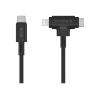 HyperJuice - Lightning-Kabel - 24 pin USB-C männlich zu Lightning, 24 pin USB-C männlich - 1.5 m - Schwarz