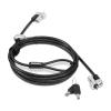 Kensington NanoSaver Twin Head - Sicherheitskabelschloss - Schwarz - 1.8 m - für ThinkCentre M75t Gen 2, ThinkPad L13 Yoga Gen 3, T14s Gen 3, X13 Gen 3