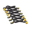 Kabel / 230V / 10A / C13-C14 / 0,6m / 6St. / 90°-Stecker