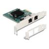 Delock - Netzwerkadapter - PCIe 2.0 Low-Profile - Gigabit Ethernet x 2