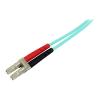 StarTech.com 2 m LC auf LC OM4 Multimode Glasfaserkabel, LWL Patchkabel - Netzwerkkabel - LC Multi-Mode (M) zu LC Multi-Mode (M) - 2 m - 2 m - Glasfaser - Duplex - 50 / 125 Mikrometer - OM4 - Aquamarin