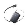 Anker Nano - Powerbank - Integables USB-C-Kabel - 10000 mAh - 45 Watt - FC 2.0 - 3 Ausgabeanschlussstellen (2 x USB-C, USB) - Schwarz