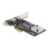 Delock PCI Express x2 Karte zu 2 x RJ45 5 Gigabit LAN RTL8126