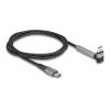 Delock USB 2.0 Kabel USB-C Stecker zu Stecker gewinkelt mit Ständerfunktion PD 3.0 60 W 1,5 m