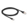 Delock USB 2.0 Kabel USB Typ-A Stecker zu USB-C Stecker 2,5 m schwarz Silikon