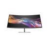 HP 738pu - Series 7 Pro - LED-Monitor - gebogen - 96.5 cm (38") (37.52" sichtbar) - 3840 x 1600 WQHD+ @ 60 Hz - IPS Black - 400 cd / m² - 2000:1 - DisplayHDR 400 - 5 ms - Thunderbolt 4, HDMI, DisplayPort, USB-C - Lautsprecher - Schwarz, Silber