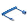 Delock - Netzwerkverlängerungskabel - RJ-45 (M) zu RJ-45 (W) - 75 cm - 5.5 mm - UTP - CAT 6 - gewickelt, ohne Haken - Blau