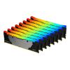 Kingston FURY Renegade RGB - DDR4 - Kit - 256 GB: 8 x 32 GB - DIMM 288-PIN - 3200 MT / s / PC4-25600 - CL16 - 1.35 V - ungepuffert - non-ECC - Schwarz