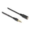 Delock Verlängerungskabel Klinke 3,5 mm 5 Pin Stecker zu Buchse 3 m schwarz