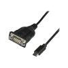 StarTech.com USB-C auf Seriell Adapter mit COM Retention - USB C zu RS232 Kabel - USB C zu DB9 Kabel - Windows / MacOS / Linux kompatibel - Kabel USB / seriell - DB-9 (M) zu 24 pin USB-C (M) - 40 cm - Schwarz
