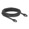 Delock - Netzwerkkabel - RJ-45 (M) zu RJ-45 (M) - 5 m - 7.5 mm - S / FTP - CAT 8.1 - halogenfrei, ohne Haken, bis zu 40 Gbps Datentransferrate - Schwarz