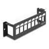 Delock - Patchpanel (Blindblech) (horizontal) - Keystone - Oberfläche montierbar - Schwarz - 8 Ports