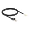 Delock - Netzwerkkabel - RJ-50 (M) zu ohne Stecker - 1 m - S / FTP - ohne Haken - Schwarz