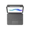 Logitech Folio Touch - Tastatur und Foliohülle - mit Trackpad - hinterleuchtet - Apple Smart connector - QWERTY - GB - Oxford Gray - für Apple 10.9-inch iPad Air (4. Generation, 5. Generation)