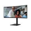AOC CU34E4CV - LED-Monitor - gebogen - USB - 86.36 cm (34") - 3440 x 1440 UWQHD @ 120 Hz - VA - 3500:1 - HDR10 - 4 ms - 2xHDMI, DisplayPort, USB-C - Lautsprecher - Schwarz