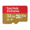 SanDisk Extreme - Flash-Speicherkarte (microSDHC / SD-Adapter inbegriffen) - 32 GB - A1 / Video Class V30 / UHS-I U3 / Class10 - microSDHC UHS-I