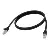 Vision - Netzwerkkabel - RJ-45 (M) zu RJ-45 (M) - 1 m - 6.2 mm - STP - CAT 6a - geformt, ohne Haken - Schwarz
