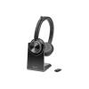 Poly Savi 7320 - Savi 7300 series - Headset - On-Ear - DECT - kabellos - USB-A über DECT-Adapter - Schwarz - UC-zertifiziert - Replaces Poly SKU 2-220997-205