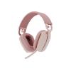 Logitech Zone Vibe Wireless - Headset - ohrumschließend - Bluetooth - kabellos - Adapter USB-C via Bluetooth - rosé  - Zertifiziert für Microsoft Teams