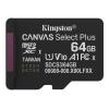 Kingston Canvas Select Plus - Flash-Speicherkarte - 64 GB - A1 / Video Class V10 / UHS-I U1 / Class10 - microSDXC UHS-I