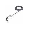 StarTech.com 3-in-1 Laptop Lock Compatible w / Noble Wedge / Nano / K-Slot - Sicherheitskabelschloss - schwarz & silber - 2 m - TAA-konform
