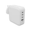 Targus HyperJuice - Netzteil - GaN - 100 Wh - QC 3.0, Power Delivery 3.0 + PPS - 4 Ausgabeanschlussstellen (USB, 3 x USB-C) - weiß