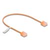 Delock RJ45 Netzwerkkabel Cat.6 UTP Ultra Slim 0,3 m orange mit kurzen Steckern