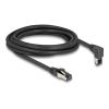 Delock RJ45 Netzwerkkabel Cat.8.1 S / FTP 90 grad oben gewinkelt / gerade 3 m schwarz
