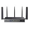 TP-Link Omada DR3650v-4G V1 - Gateway - 1GbE - Wi-Fi 6 - 4G, 3G - 2.4 GHz, 5 GHz - 4G LTE-FDD B1 / B3 / B5 / B7 / B8 / B20 / B28 / B32 4G LTE-TDD B38 / B40 / B41 3G DC-HSDPA / HSPA+ / HSDPA / HSUPA / WCDMA B1 / B3 / B5 / B8 - Analogsteckplätze: 2 - Digita
