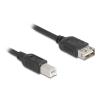 Delock - USB-Kabel - USB Typ B (M) zu USB (W) umkehrbar - USB 2.0 - 1 m - einfache USB - Schwarz