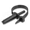 Delock Kabelbinder mit Dübel L 150 x B 7,0 mm schwarz 100 Stück
