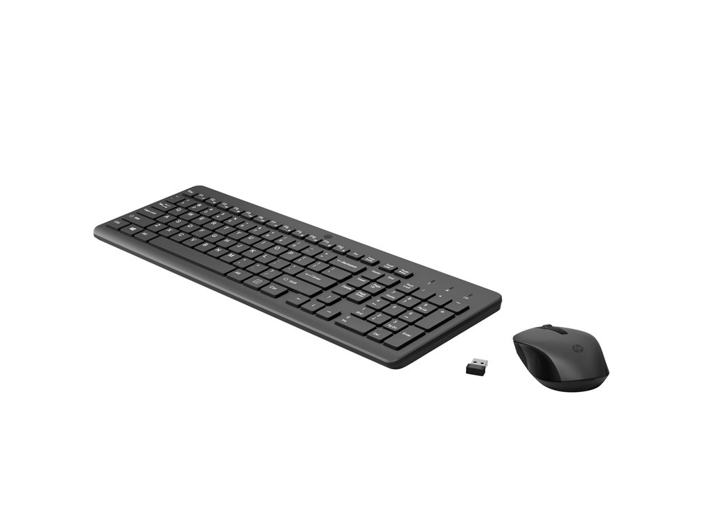 HP 330 - Tastatur-und-Maus-Set - kabellos - 2.4 GHz - Deutsch - Schwarz - für HP 21, 22, 24, 27, Laptop 15, 15s, 17, Pavilion 24, 27, TP01, Pavilion Laptop 14, 15