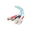 C2G SC-ST 10Gb 50 / 125 OM3 Duplex Multimode PVC Fiber Optic Cable (LSZH) - Netzwerkkabel - ST multi-mode (M) zu SC multi-mode (M) - 10 m - 10 m - Glasfaser - Duplex - 50 / 125 Mikrometer - OM3 - halogenfrei - Aquamarin
